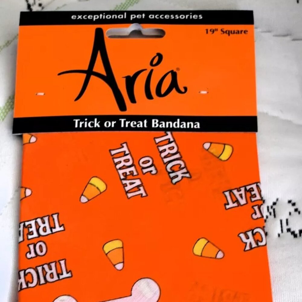 Aria Trick-or-Treat Dog Bandanas for Dogs, Orange